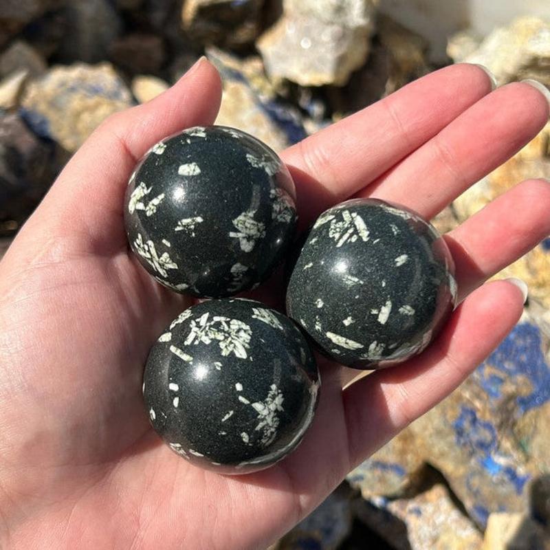 40mm Chinese Writing Stone Spheres || Trunk Show-Nature's Treasures