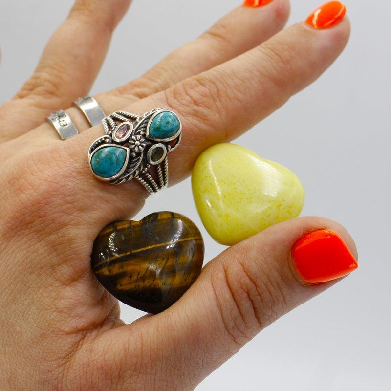 Assorted 28mm Pocket Heart Set || Heart Set-Nature's Treasures