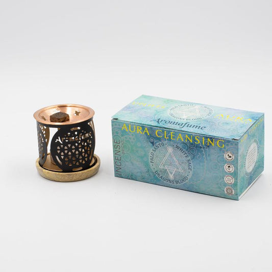 Aura Cleansing Incense Resin Brick Set with Burner-Nature's Treasures