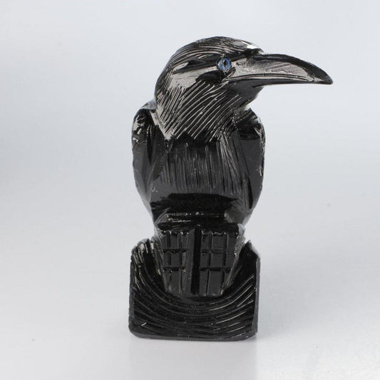 Black Onyx Raven Carvings || Wisdom, Balance || Peru-Nature's Treasures
