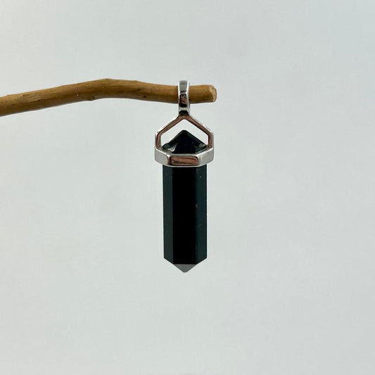 Black Tourmaline Protection Pendant || .925 Sterling Silver-Nature's Treasures