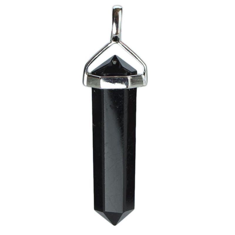 Black Tourmaline Protection Pendant || .925 Sterling Silver