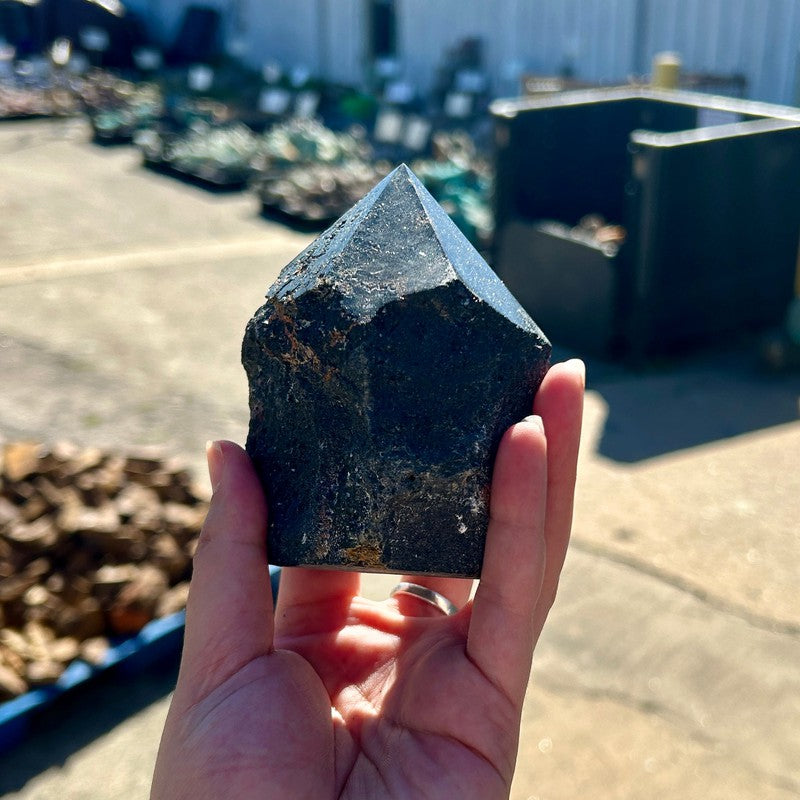Black Tourmaline Rough Half Points-Nature's Treasures