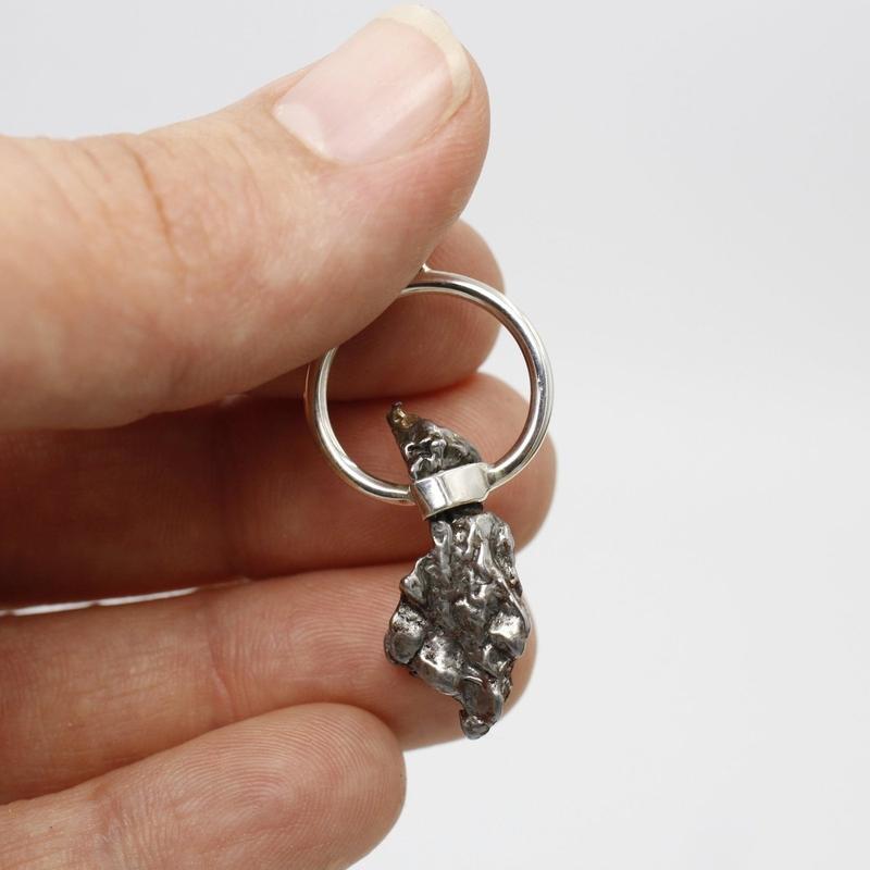 Campo Del Cielo Meteorite Pendant || .925 Sterling Silver-Nature's Treasures