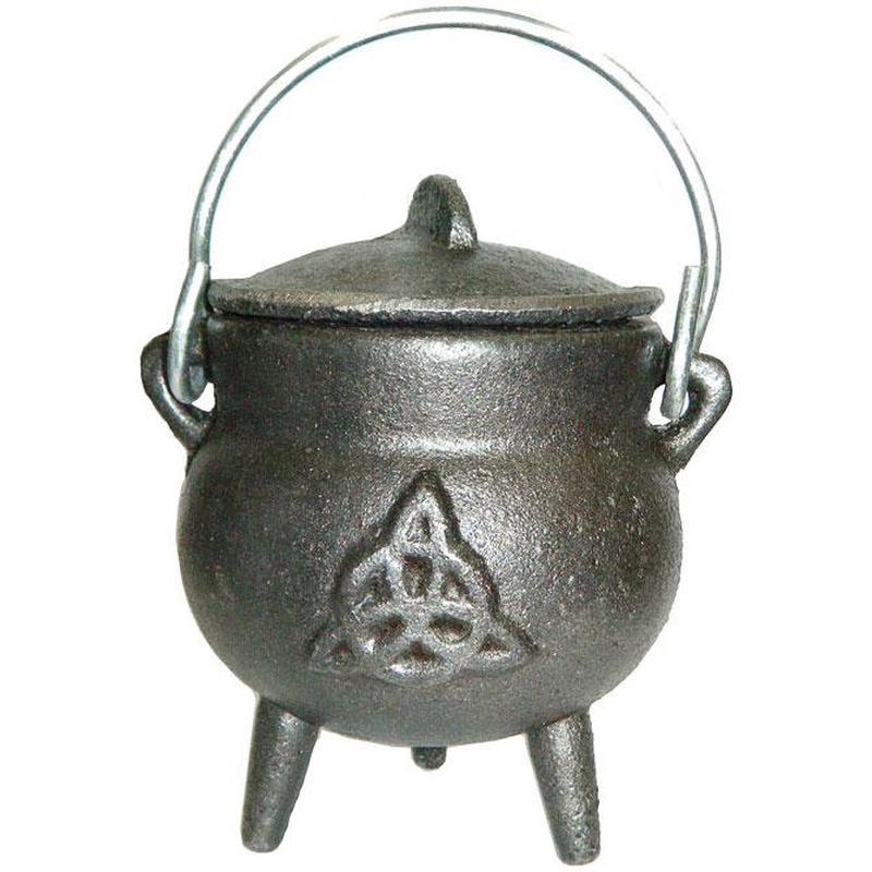 Celtic Knott Triquetra Iron Cauldron || Small