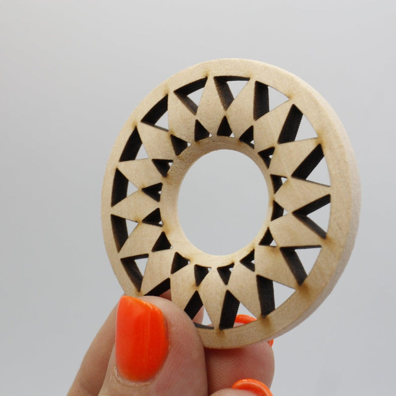 Circlular Wooden Sphere Stand-Nature's Treasures