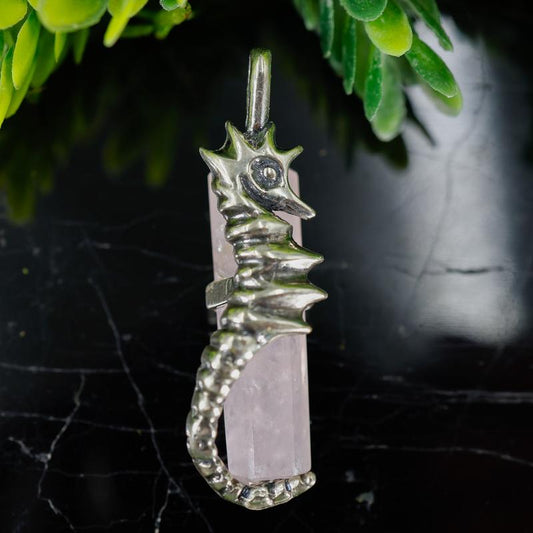 Double Terminated Rose Quartz Totem Pendants || Sterling Silver-Nature's Treasures