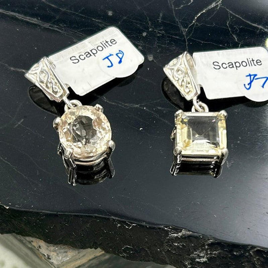 Faceted Scapolite Pendants || .925 Sterling Silver-Nature's Treasures