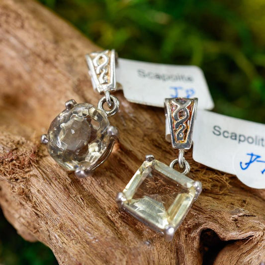 Faceted Scapolite Pendants || .925 Sterling Silver-Nature's Treasures
