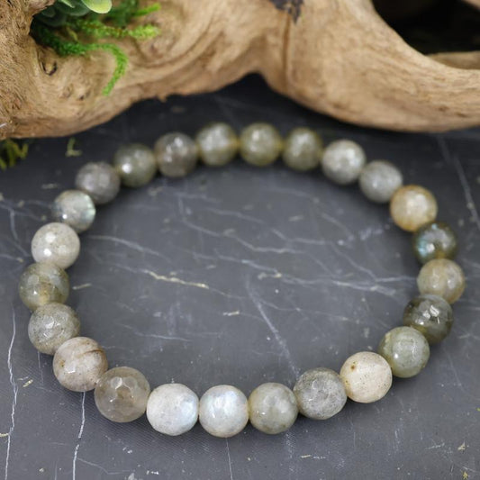 Faceted Unisex Gemstone Power Bracelets || Labradorite-Nature's Treasures