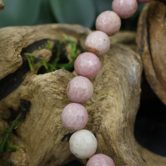 Faceted Unisex Gemstone Power Bracelets || Rhodonite-Nature's Treasures