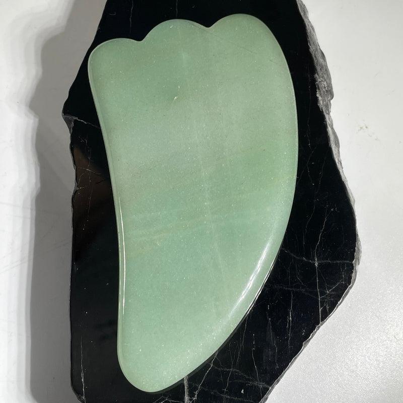 Green Aventurine Gua Sha & Face Massage Roller Set || Health & Beauty-Nature's Treasures