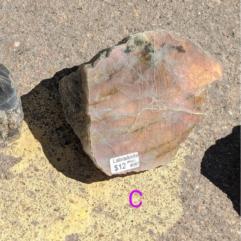 Half Polished Flashy Labradorite Slabs || Madagascar-Nature's Treasures