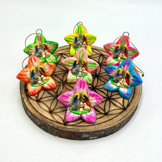 Hand Made Peruvian Nativity Star Ornament || Ceramic Clay-Nature's Treasures