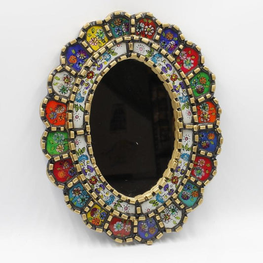 SHOW PRODUCT: Larger Hand Made Peruvian Wall Hanging Mirrors-Nature's Treasures