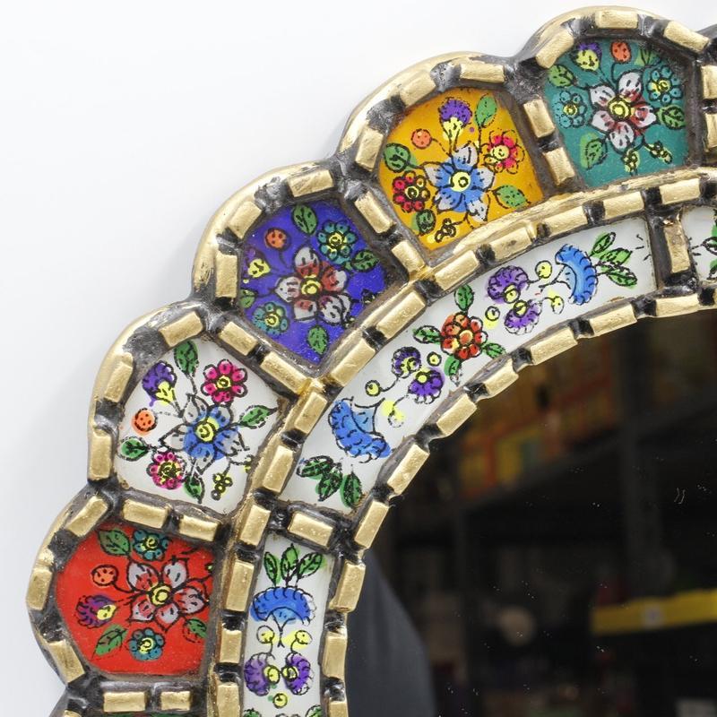 SHOW PRODUCT: Larger Hand Made Peruvian Wall Hanging Mirrors-Nature's Treasures