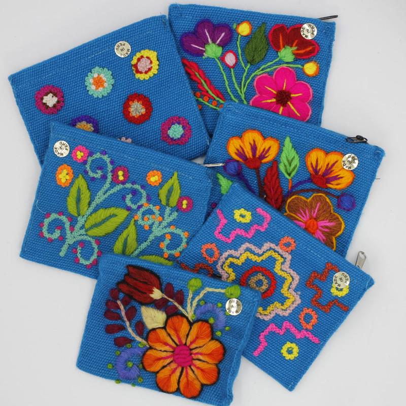 Hand Stitched Wool Coin Pouches || Peru-Nature's Treasures