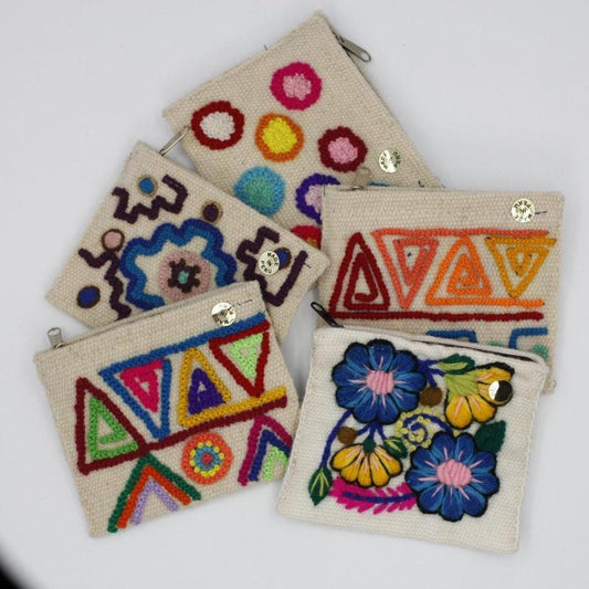 Hand Stitched Wool Coin Pouches || Peru-Nature's Treasures