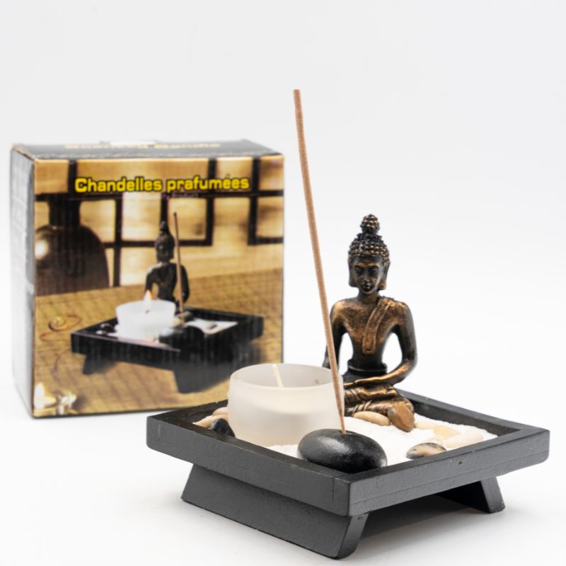 SHOW PRODUCT: Home decor Buddha Zen Incense & Candle Holder Set-Nature's Treasures