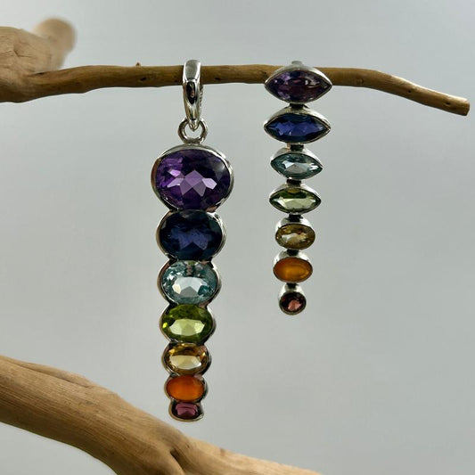 Multi-Faceted Chakra Pendants || .925 Sterling Silver-Nature's Treasures