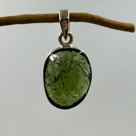 Multi-Faceted Moldavite Prime Pendant || .925 Sterling Silver-Nature's Treasures