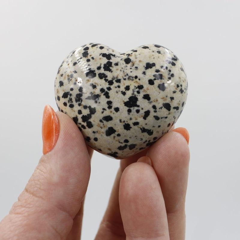 Natural Dalmatian Jasper Pocket Hearts || Protection, Grounding || Mexico-Nature's Treasures