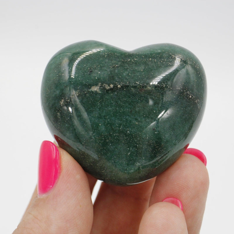 Natural Green Aventurine Pocket Hearts || Inner Love, Abundance || Brazil-Nature's Treasures
