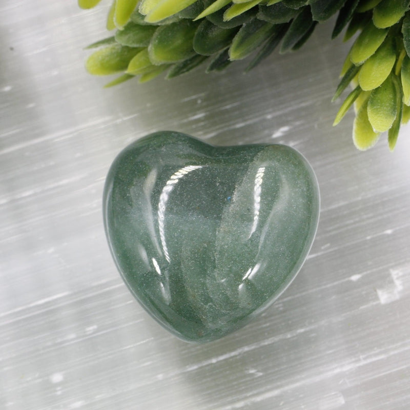 Natural Green Aventurine Pocket Hearts || Inner Love, Abundance || Brazil-Nature's Treasures