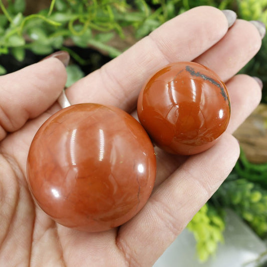 Natural Red Jasper Spheres || Grounding Stone-Nature's Treasures