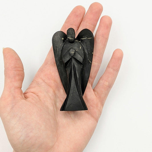 Natural Shungite Angel Carvings || EMF Blocker, Protections || Russia-Nature's Treasures