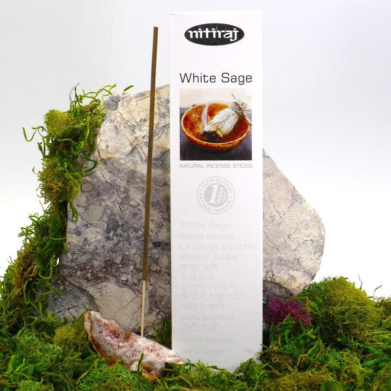 Nitiraj Incense 25gr || White Sage-Nature's Treasures