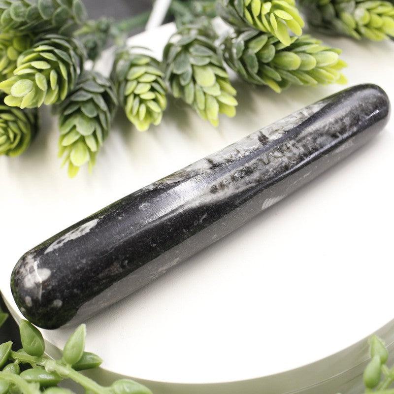Orthoceras Stone Massage Tool | Orthoceras Fossil Massage Stone | Reflexology Tool-Nature's Treasures