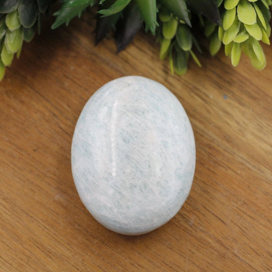 Polished Amazonite Palm Stones || Communication || India-Nature's Treasures