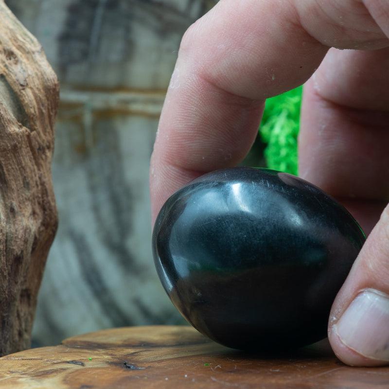 Polished Basalt Gallet Palm Stones || Clearing All Blockages-Nature's Treasures
