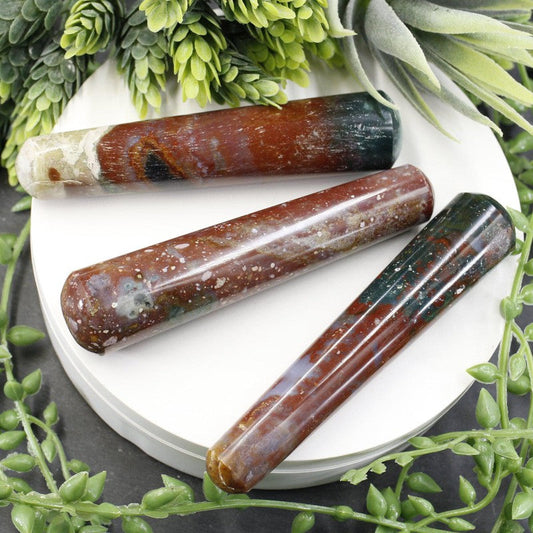 Polished Bloodstone Massage Tools || India-Nature's Treasures