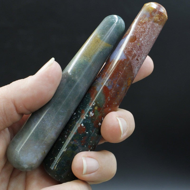Polished Bloodstone Massage Tools || India-Nature's Treasures