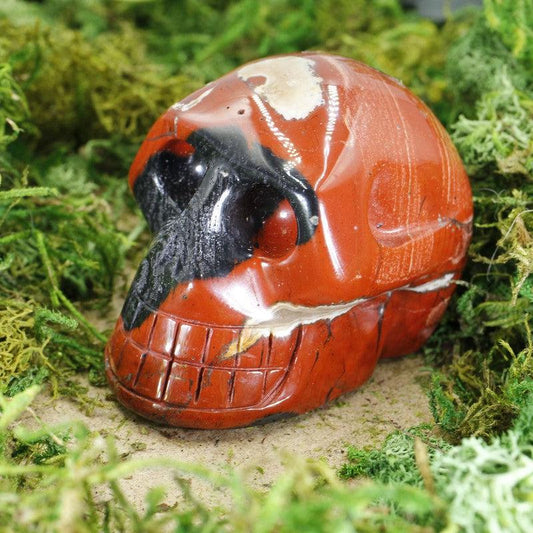 Polished Brecciated Red Jasper Skull Carvings || Brazil-Nature's Treasures