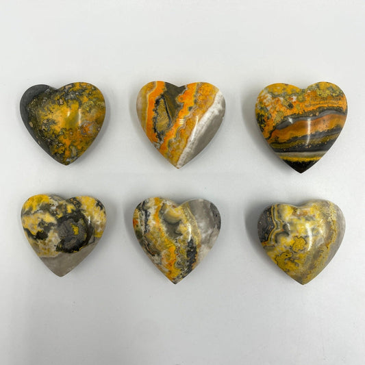 Polished Bumble Bee Jasper 35 MM Heart || Creativity, Passion || Indonesia-Nature's Treasures