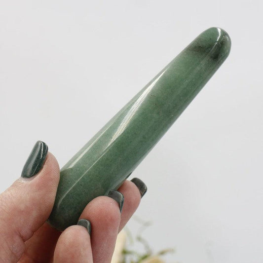 Polished Green Aventurine Massage Tool || Abundance || India-Nature's Treasures