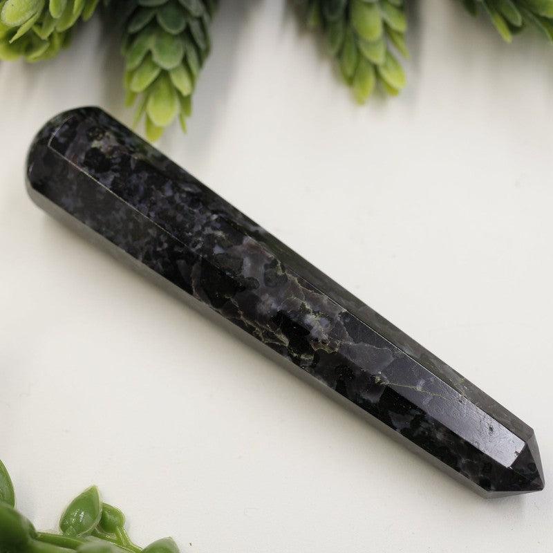 Polished Indigo Gabbro Massage Point Tool || Madagascar-Nature's Treasures