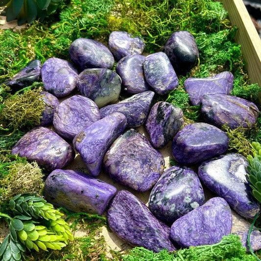 Polished Jumbo Exotic Charoite Tumbled Stones || Russia-Nature's Treasures