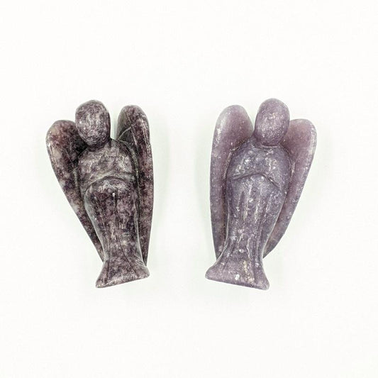 Polished Lepidolite Angel Carvings || Clearing Blockages || Brazil-Nature's Treasures