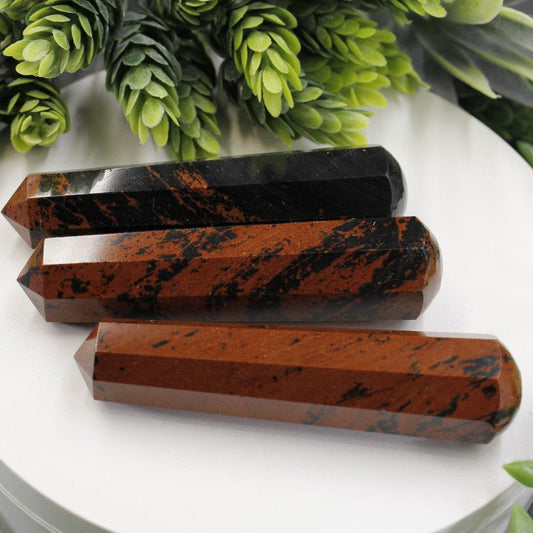Polished Mahogany Obsidian Massage Point Tool || India-Nature's Treasures