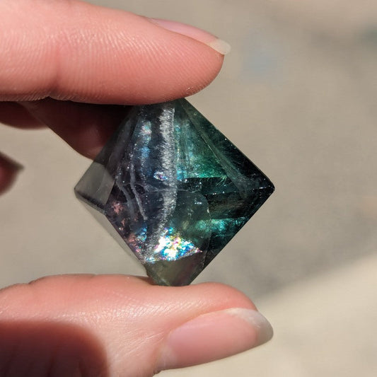 Polished Natural Fluorite Octahedron Carvings || Balance-Nature's Treasures