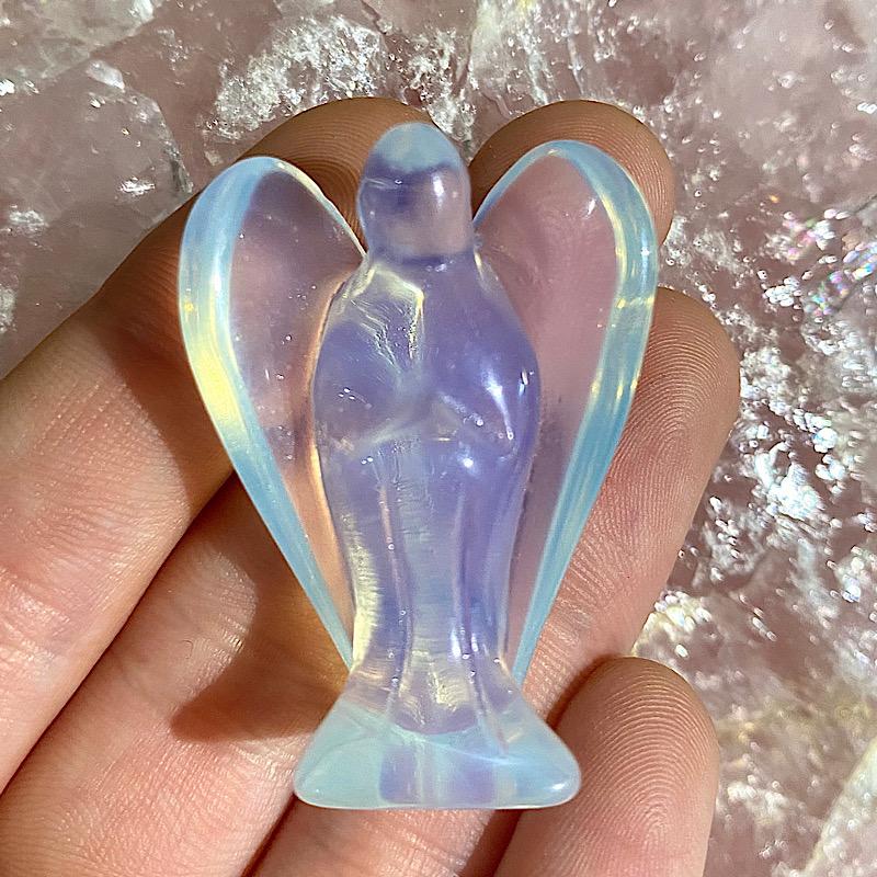 Polished Opalite Angel Carvings || Clarity || China-Nature's Treasures