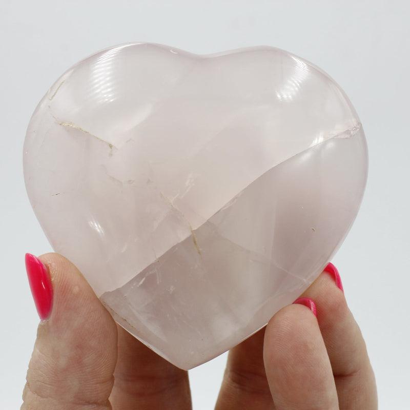 Polished Rose Quartz Hearts || Self Love, Inner Healing || Madagascar-Nature's Treasures