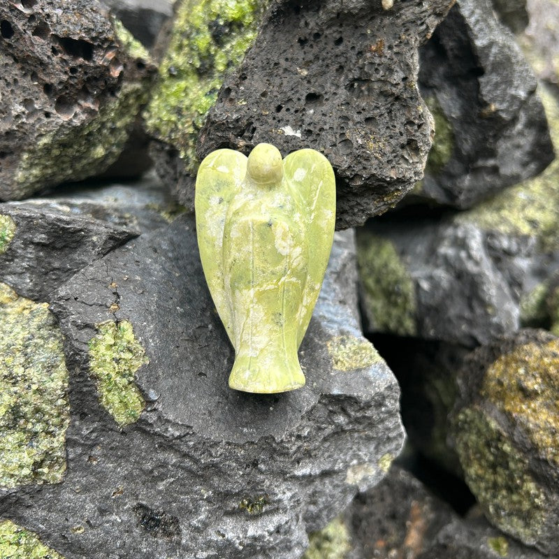 Polished Serpentine Angel Carvings || Peru-Nature's Treasures