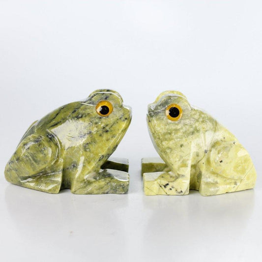 Polished Serpentine Frog Carvings || Peru-Nature's Treasures