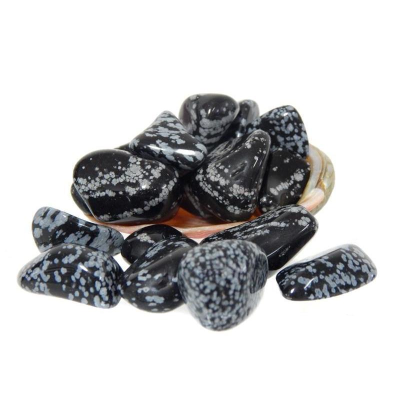 Polished Snowflake Obsidian Tumbled Stones || Grounding & Psychic Sensitivity || Brazil-Nature's Treasures