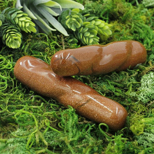 Polished Spiral Goldstone Massage Tool || Grounding, Self-Reflection || China-Nature's Treasures